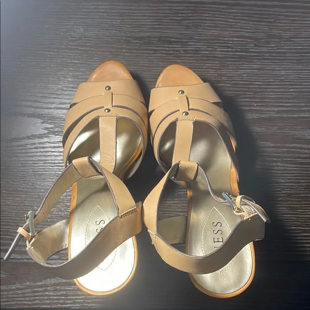 Guess Tan Strappy Heel